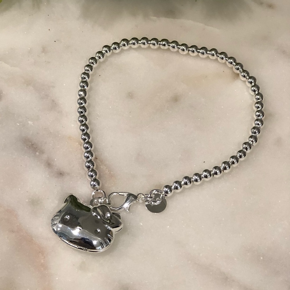 ✨NWT✨ Hello Kitty Sterling Silver 925 Locket Charm Bracelet - Picture 5 of 7